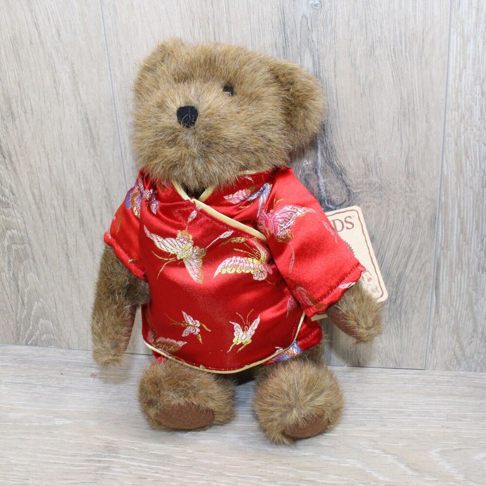 BOYDS BEARS Plush Teddy Joy ASIAN BEAR Orig Tag 12P37 Jointed Stuffed Animal Toy
